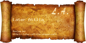 Later Attila névjegykártya
